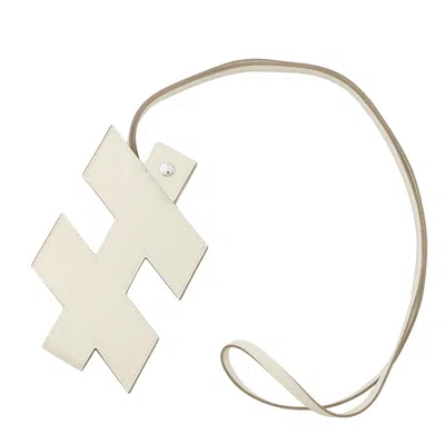 Pre-owned Hermes White Epsom Leather Pouch Shoulder Bag ()