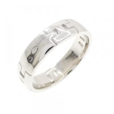 Pre-owned Hermes White Gold (18k) Band Ring ()