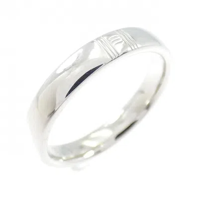 Pre-owned Hermes White Gold (18k) Band Ring ()