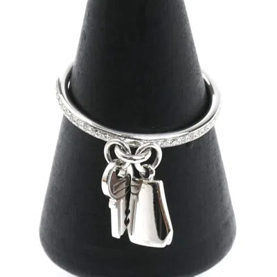 Pre-owned Hermes White Gold (18k) Band Ring ()