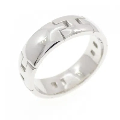 Pre-owned Hermes White Gold (18k) Band Ring ()