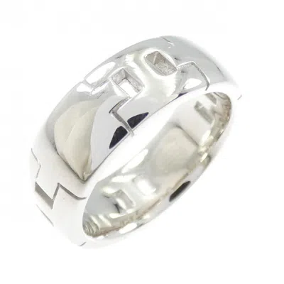 Pre-owned Hermes White Gold (18k) Band Ring ()