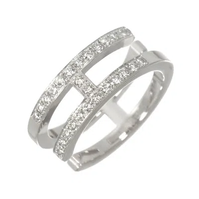 Pre-owned Hermes White Gold (18k) Band Ring ()