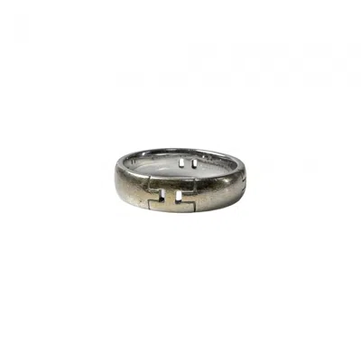 Pre-owned Hermes White Gold Band Ring ()