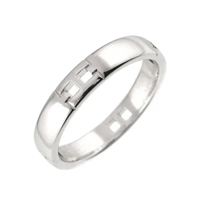 Pre-owned Hermes White Gold White Gold (18k) Band Ring ()
