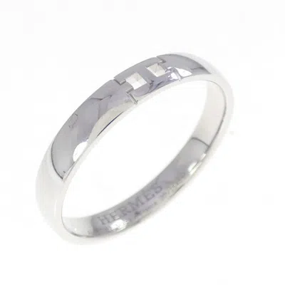 Pre-owned Hermes White Gold White Gold (18k) Band Ring ()