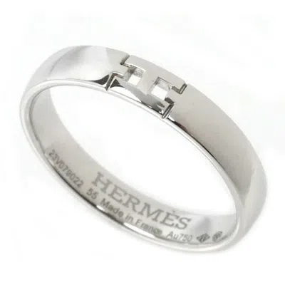 Pre-owned Hermes White Gold White Gold (18k) Band Ring ()