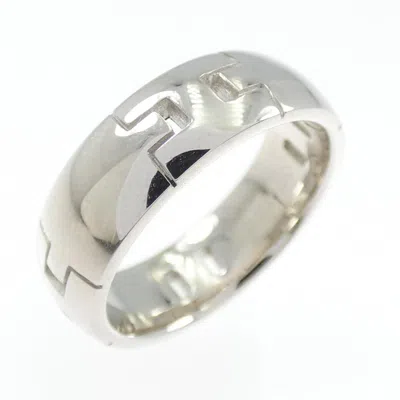 Pre-owned Hermes White Gold White Gold (18k) Band Ring ()