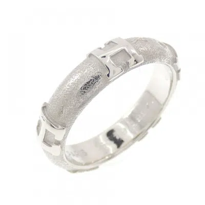 Pre-owned Hermes White Gold White Gold (18k) Band Ring ()