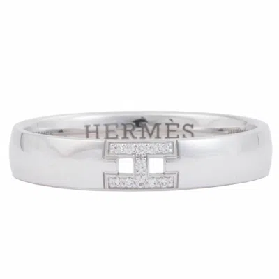 Pre-owned Hermes White Gold White Gold (18k) Wedding Ring ()