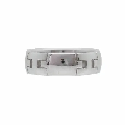 Pre-owned Hermes White Gold White Gold Band Ring ()