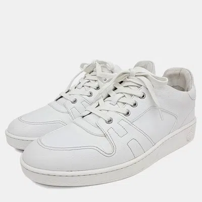 Pre-owned Hermes Hermès White Leather Free Sneakers Eu 40.5