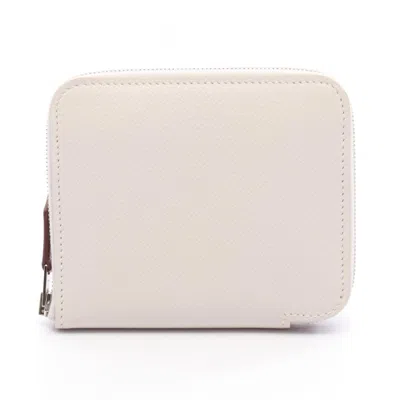 Pre-owned Hermes White Leather Wallet (bi-fold) ()