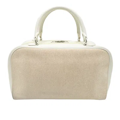 Pre-owned Hermes White Swift Leather Boston Bag ()