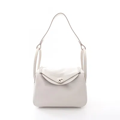 Pre-owned Hermes White Swift Leather Shoulder Bag ()