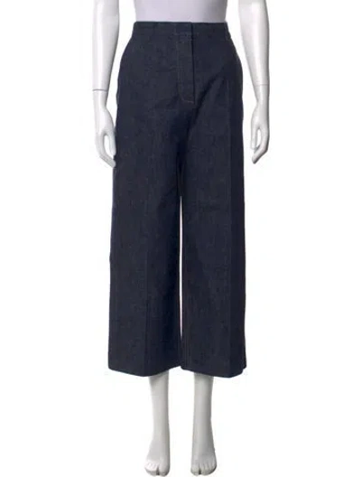 Pre-owned Hermes Wide Leg Pants In Blue