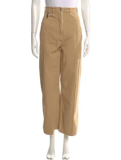 Pre-owned Hermes Wide Leg Pants In Neutral