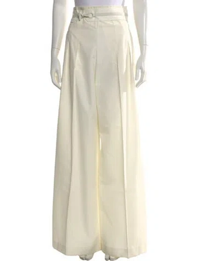 Pre-owned Hermes Wide Leg Pants In Neutral
