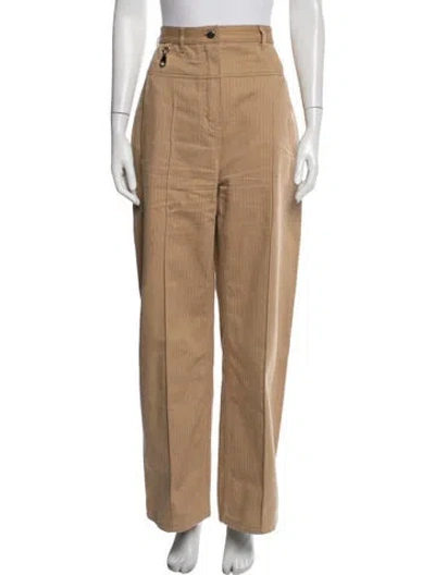 Pre-owned Hermes Wide Leg Pants In Neutrals