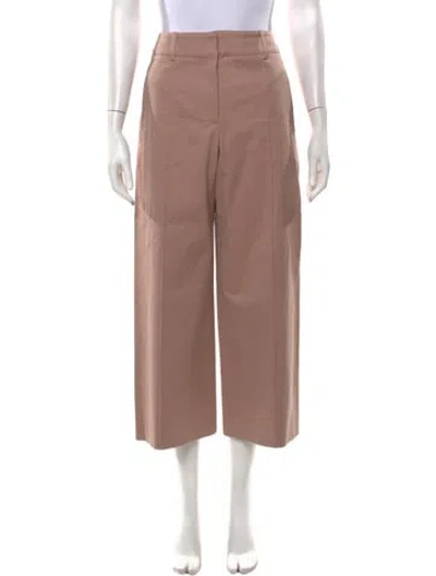 Pre-owned Hermes Wide Leg Pants In Neutrals