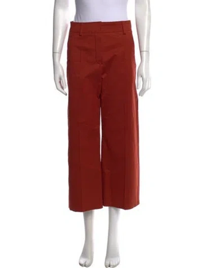 Pre-owned Hermes Wide Leg Pants In Red