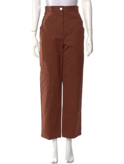 Pre-owned Hermes Wide Leg Pants W/ Tags In Brown