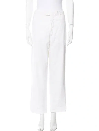 Pre-owned Hermes Wide Leg Pants In White