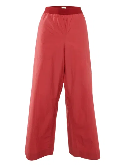 Pre-owned Hermes Wide-leg Trousers In Red