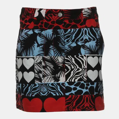 Pre-owned Hermes Wild Multicolor Denim Skirt
