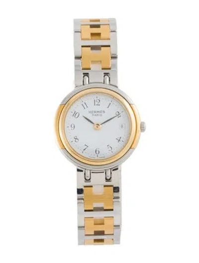 Pre-owned Hermes Windsor Watch, 24mm In Multi