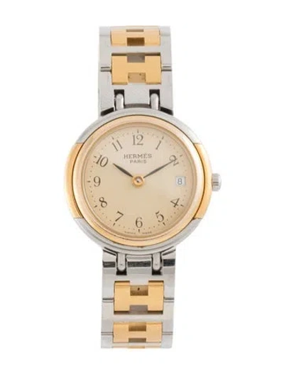Pre-owned Hermes Windsor Watch, 24mm In Multi