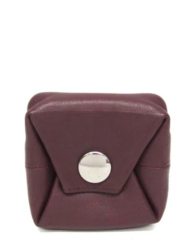 Hermes Hermès Wine Swift Leather Coin Purse (authentic Pre-loved)