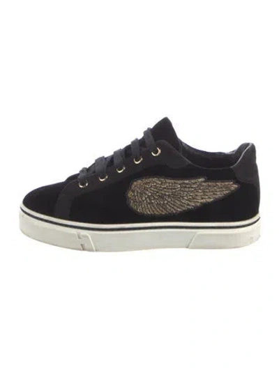 Pre-owned Hermes Wing Sneakers In Black