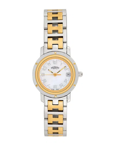 Pre-owned Hermes Women's Clipper Watch, Circa 2000's (authentic Pre-loved)