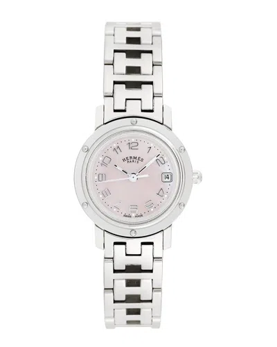 Pre-owned Hermes Hermès Women's Clipper Watch, Circa 2000s (authentic )