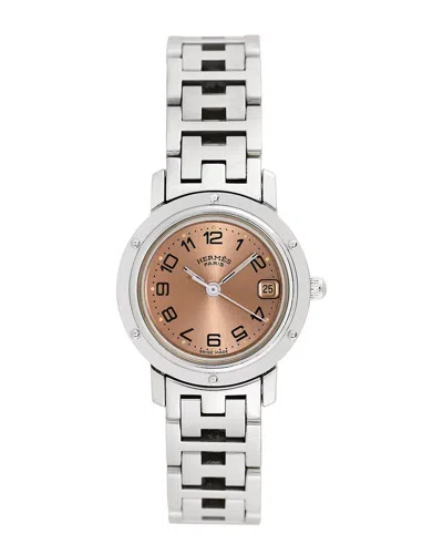 Pre-owned Hermes Hermès Women's Clipper Watch, Circa 2000s (authentic )
