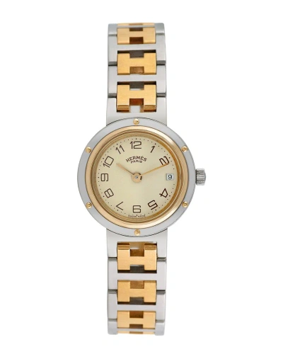 Hermes Hermès Women's Clipper Watch, Circa 2000s (authentic ) In Metallic