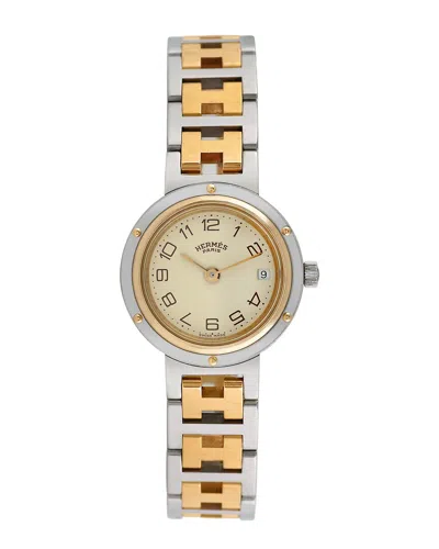 Hermes Hermès Women's Clipper Watch, Circa 2000s (authentic ) In Gold