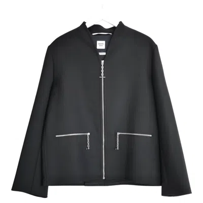 Pre-owned Hermes Hermès Women's Contemporary Black Wool Chaine D'ancre Zip Jacket, Fr34