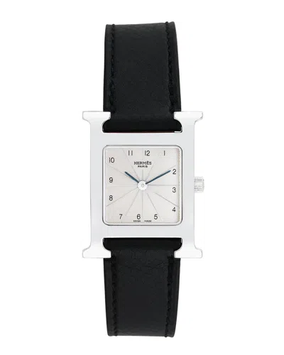 Hermes Hermès Women's H Watch Watch, Circa 2000s (authentic ) In Black