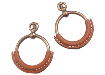 Pre-owned Hermes Women's  Earrings Small Model Loop In Gold
