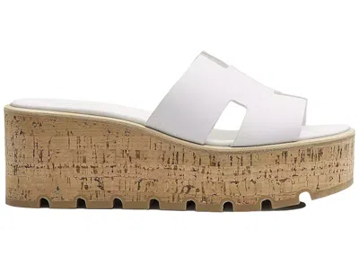 Pre-owned Hermes Women's  Eze 30 Sandal Sneakers In White