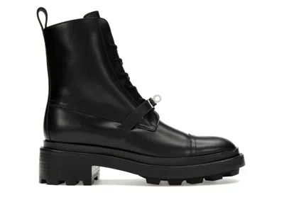 Pre-owned Hermes Women's  Funk Ankle Boot Calfskin Leather Sneakers In Noir