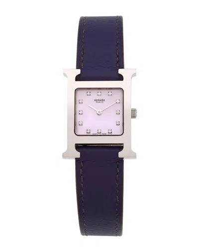 Pre-owned Hermes Hermès Women's Heure H Diamond Watch