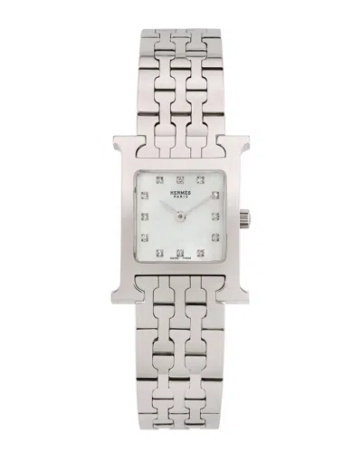 Pre-owned Hermes Hermès Women's Heure H Diamond Watch