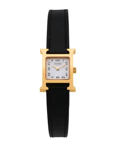 Pre-owned Hermes Women's Heure H Mini Watch (authentic Pre-loved)