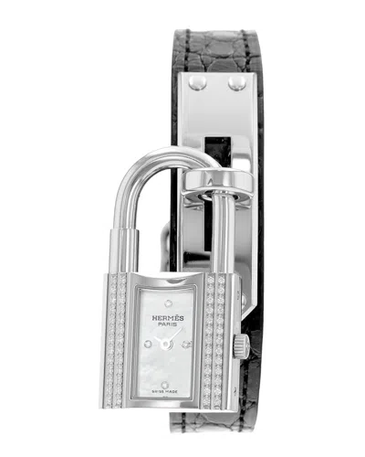 Pre-owned Hermes Hermès Women's Kelly Diamond Watch, Circa 2012 (authentic Pre-loved)