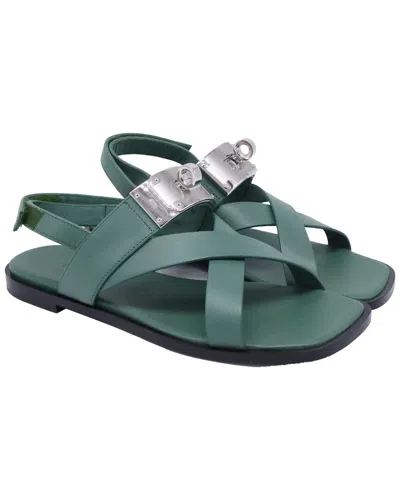 Pre-owned Hermes Hermès Women's Leather Ines Sandal (authentic Pre-loved)