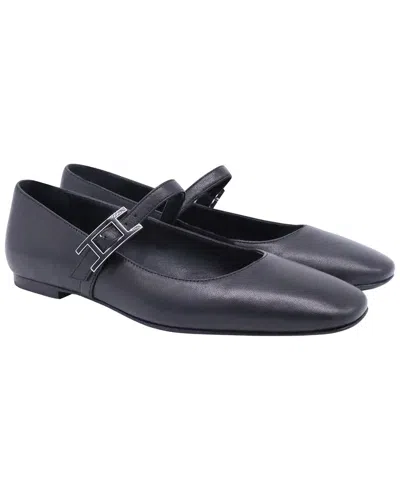 Pre-owned Hermes Hermès Women's Leather Jane Ballet Flat (authentic Pre-loved)
