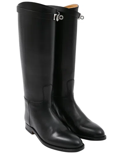 Pre-owned Hermes Hermès Women's Leather Jumping Boot (authentic Pre-loved)